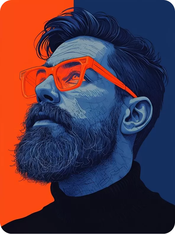 modern-illustration-of-bearded-man-in-neon-glasses-1